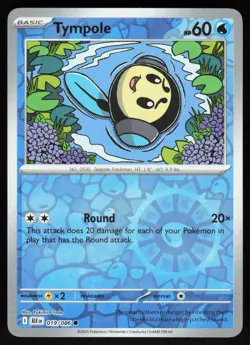 Tympole 019/086 Common Black Bolt Pokemon Reverse Holo Near Mint - Image 1
