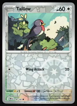 Taillow 156/182 Common Destined Rivals Pokemon Reverse Holo Near Mint - Image 1