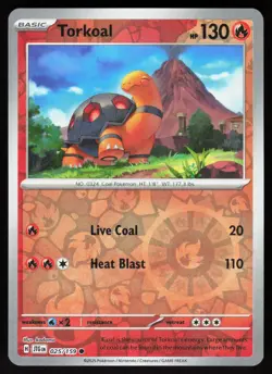 Torkoal 025/159 Common Journey Together Pokemon Reverse Holo Near Mint - Image 1