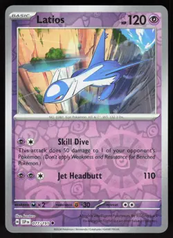Latios 077/191 Uncommon Surging Sparks Pokemon Reverse Holo Near Mint - Image 1
