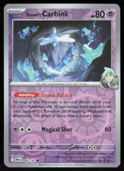 Steven's Carbink 086/182 Common Destined Rivals Pokemon Reverse Holo Near Mint - Image 1