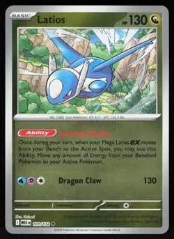 Latios 101/132 Uncommon Mega Evolution Pokemon Reverse Holo Near Mint - Image 1
