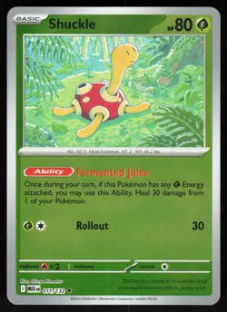Shuckle 011/132 Uncommon Mega Evolution Pokemon Reverse Holo Near Mint - Image 1