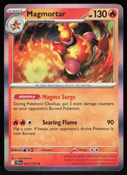 Magmortar 021/159 Rare Journey Together Pokemon Holo Near Mint - Image 1