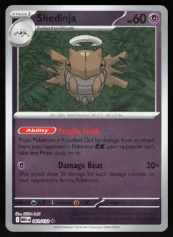 Shedinja 061/132 Uncommon Mega Evolution Pokemon Reverse Holo Near Mint - Image 1