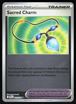 Sacred Charm 093/094 Uncommon Phantasmal Flames Pokemon Reverse Holo Near Mint - Image 1