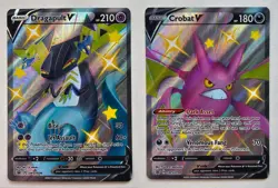 Dragapult V SWSH096 + Crobat V SWSH098 – Pokemon TCG Promo Holo Lot (2 Cards) - Image 1