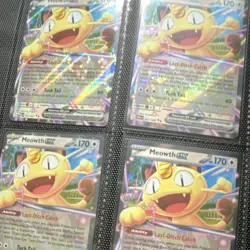 Pokemon TCG Perfect Order Meowth ex 062/088 Holo English Card Lot (4) - Image 4