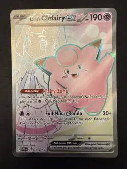 Pokemon Lillie's Clefairy ex 173/159 Holo Ultra Rare Sv09 190 HP - Image 1