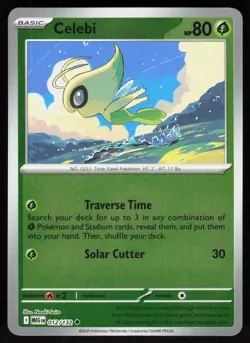 Celebi 012/132 Uncommon Mega Evolution Pokemon Reverse Holo Near Mint - Image 1