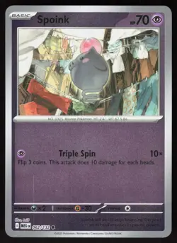 Spoink 062/132 Common Mega Evolution Pokemon Reverse Holo Near Mint - Image 1