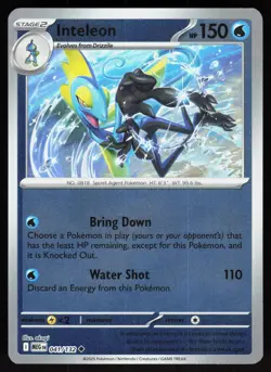 Inteleon 041/132 Uncommon Mega Evolution Pokemon Reverse Holo Near Mint - Image 1