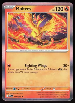 Moltres 014/094 Rare Phantasmal Flames Pokemon Holo Near Mint - Image 1