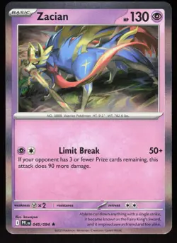 Zacian 045/094 Rare Phantasmal Flames Pokemon Holo Near Mint - Image 1