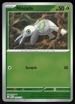 Nincada 016/132 Common Mega Evolution Pokemon Reverse Holo Near Mint - Image 1