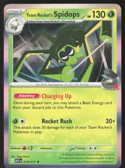 Team Rocket's Spidops 019/217 Rare Ascended Heroes Pokemon Holo Near Mint - Image 1