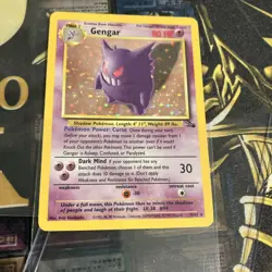 1999 Pokemon Fossil Unlimited #5 Gengar HOLO NM-MT Free Shipping - Image 1