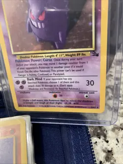 1999 Pokemon Fossil Unlimited #5 Gengar HOLO NM-MT Free Shipping - Image 5