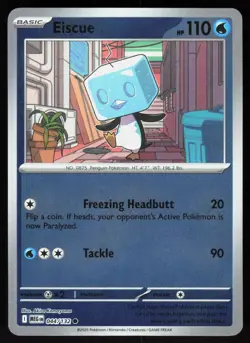 Eiscue 044/132 Common Mega Evolution Pokemon Reverse Holo Near Mint - Image 1