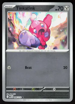Tinkatink 096/132 Common Mega Evolution Pokemon Reverse Holo Near Mint - Image 1