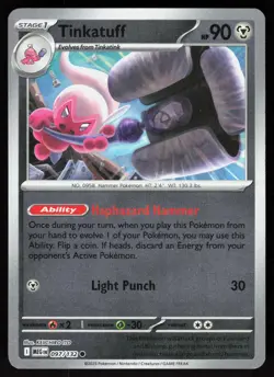 Tinkatuff 097/132 Common Mega Evolution Pokemon Reverse Holo Near Mint - Image 1