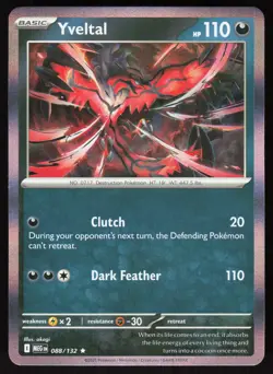 Yveltal 088/132 Rare Mega Evolution Pokemon Holo Near Mint - Image 1