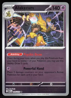 Alakazam 056/132 Rare Mega Evolution Pokemon Reverse Holo Near Mint - Image 1