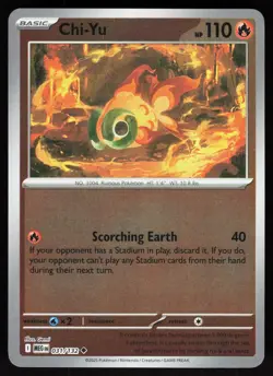 Chi-Yu 031/132 Uncommon Mega Evolution Pokemon Reverse Holo Near Mint - Image 1