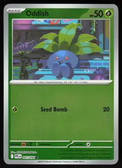 Oddish 001/094 Common Phantasmal Flames Pokemon Reverse Holo Near Mint - Image 1