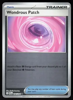 Wondrous Patch 094/094 Uncommon Phantasmal Flames Pokemon Reverse Holo Near Mint - Image 1