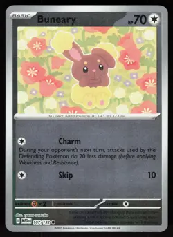 Buneary 107/132 Common Mega Evolution Pokemon Reverse Holo Near Mint - Image 1