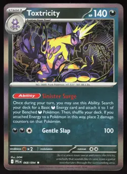 Toxtricity 068/094 Rare Phantasmal Flames Pokemon Holo Near Mint - Image 1