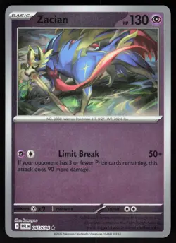 Zacian 045/094 Rare Phantasmal Flames Pokemon Reverse Holo Near Mint - Image 1