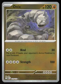 Onix 070/132 Common Mega Evolution Pokemon Reverse Holo Near Mint - Image 1