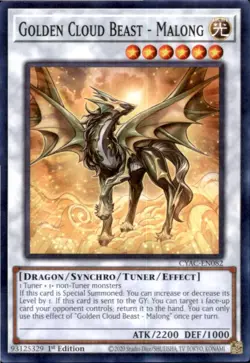 Golden Cloud Beast - Malong CYAC-EN082 Cyberstorm Access Yu-Gi-Oh NM - Image 1