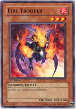 1x (LP) Fire Trooper - PTDN-EN013 - Common - 1st Edition YuGiOh - Image 1