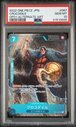Crocodile OP01-067 One Piece Romance Dawn Alt Art PSA 10 Japanese FREE SHIPPING - Image 1