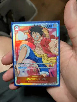 • Monkey.D.Luffy • OP01-024 SR Romance Dawn Holo Foil One Piece TCG NM - Image 1
