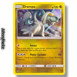 Drampa 97/145 - 2017 Guardians Rising Holo Rare Pokemon Card VLP - Image 1