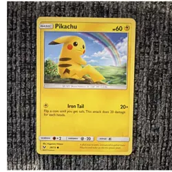 Pikachu 28/73 Shining Legends 60 HP Basic 2017 English Pokemon TCG Card - Image 1