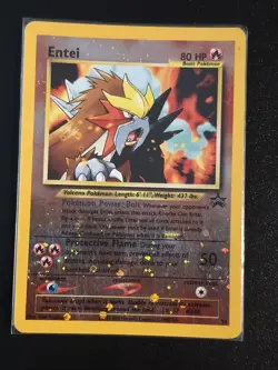 Pokemon Wizards Black Star Promo Entei #34 Reverse Holo card - Image 1