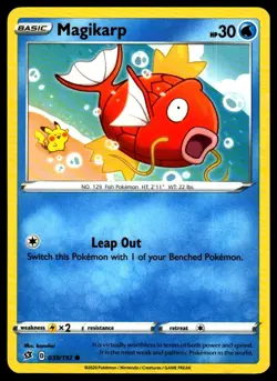 Magikarp #039/192 SWSH02: Rebel Clash Near Mint or Better - Pokemon Card - Image 1