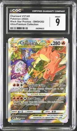 Charizard VSTAR SWSH262 SWSH: Sword & Shield Promo Cards Holo CGC 9 PSA - Image 1