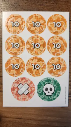 2005 Pokemon EX Deoxys Emerald Damage Counter Marker Sheet Theme Deck Unpunched - Image 1