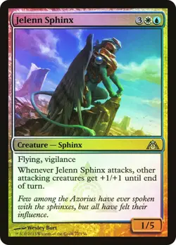 LP Foil Jelenn Sphinx, MTG, Dragon's Maze, Magic the Gathering, 77 *C - Image 1