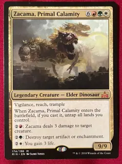 MTG The List Zacama Primal Calamity #174 Rivals of Ixalan NM - Image 1