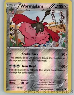 2016 pokemon Fates Collide reverse holo Wormadam 59/124 - Image 1