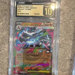 CGC Pristine 10 Mega Charizard X ex Double Rare Holo Japanese 013/080 2025 - Image 1