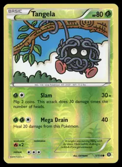 Tangela 1/114 Common Steam Siege Pokemon Reverse Holo NM/M - Image 1