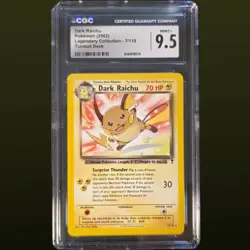 CGC 9.5 DARK RAICHU #7 LEGENDARY COLLECTION 2002 POKEMON MINT+ - Image 1